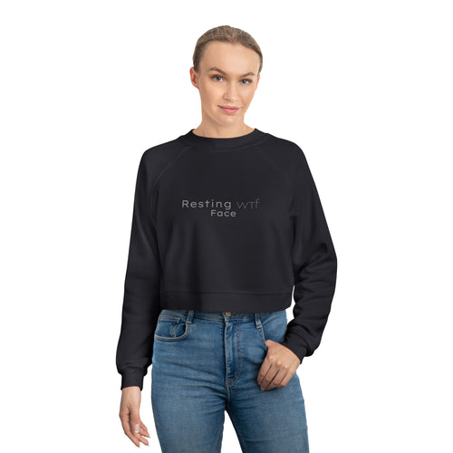 Cropped Pullover — "Resting WTF Face" Graphic